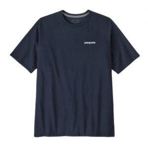 Patagonia T-shirt P-6 Logo Responsibili-Tee manches courtes bleu fonc&eacute; blanc - XXL