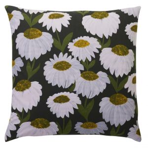 Taie d'oreiller polycoton MARGUERITE - noir