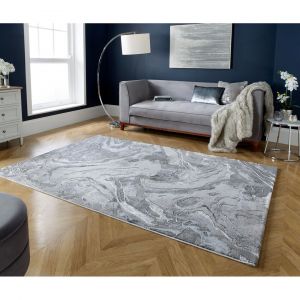 Tapis en polypropylène argenté 240x340