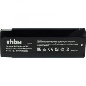 Vhbw Batterie compatible avec Paslode Impulse IM350 Nail Gun, IM45 cw, IM45GN, IM50 F18 outil électrique, cloueur pneumatique (2500 mAh, NiMH, 6 v)