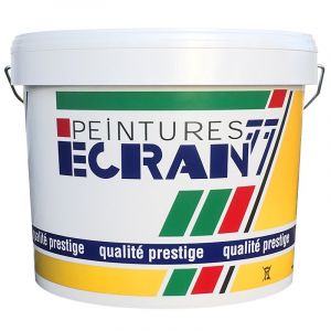 Peinture professionnelle satin, mur, plafond, boiserie, int&eacute;rieur, peinture opacifiante, sans odeur, Satin Acrylique ECRAN 77 1 litre Blanc