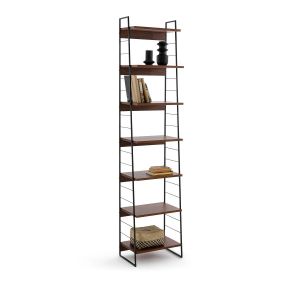 Etagère acier et plaqué noyer H220cm, Watford