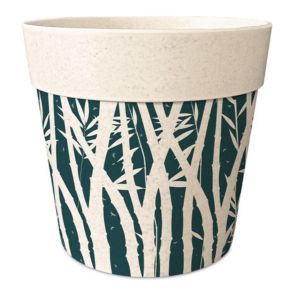 Cadoons Cac Pot de Fleurs en Bambou Motif tropical Dimensions : Hauteur 8 5 cm Diam&egrave;tre 9 5 cm