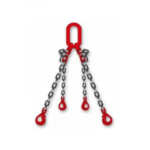 Elingue chaîne 4 brins avec crochet à chape de sécurité verrouillage automatique + griffe de raccourcissement à chape L2m - CHAPUIS - KLB029