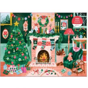 Galison Puzzle 1000 pièces : Cozy près de la cheminée