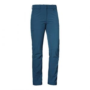 Sch&ouml;ffel Engadin1 r&eacute;sistant pour Femme pour la randonn&eacute;e, Pantalon d'ext&eacute;rieur imperm&eacute;able avec Coupe Sportive, Robe Bleue, 42