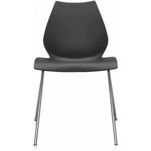 Kartell Chaise empilable Maui / Plastique & pieds m&eacute;tal anthracite en mati&egrave;re plastique
