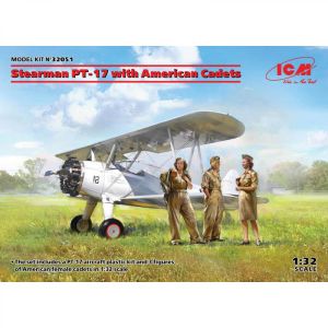 ICM Maquette Avion Stearman Pt-17 With American Cadets