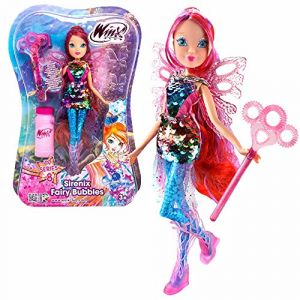 Bloom | Sirenix Fairy Bubbles Poupée | Winx Club | Fée 28 cm | Bulles de Savon