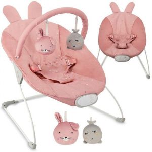 Momi Glossy Transat B&eacute;b&eacute; Avec Module Sensoriel - 8 M&eacute;lodies - 3 Modes De Vibration - Arche &Agrave; Jouets - Rose