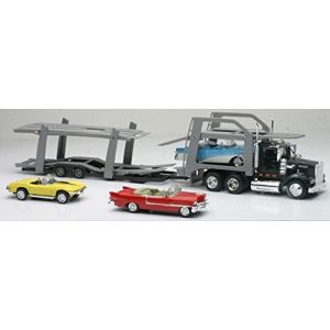 New Ray 15215 Bss - Camion américain transport auto + 3 voitures vintage - Echelle 1/43