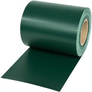 TecTake Brise Vue Brise Vent Film Anti Regards PVC en Rouleau de 35 m x 19 cm pour Cl&ocirc;ture + Fixations Vert