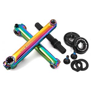 Image de KHE Bikes MVP Kit de manivelle pour BMX 8T US BB CrMo 19 mm Axe 170 mm Bras Oil-Slick Jet-Fuel