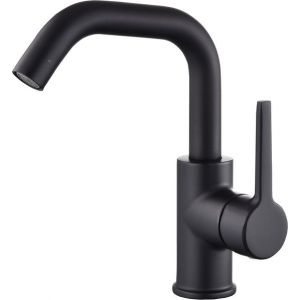 Inspire Cranes - M&eacute;langeur lavabo - M&eacute;langeur salle de bain - avec raccords - Noir