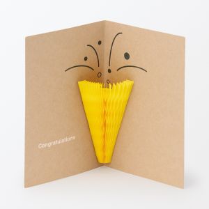 Carte pop‐up en papier alv&eacute;ol&eacute; ‐ Cotillon