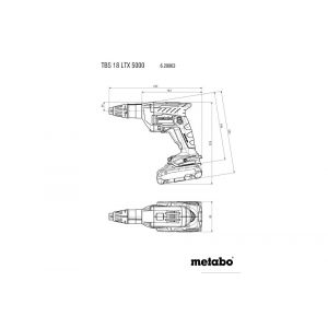 Image de Metabo Tournevis de cloison sèche batterie tbs 18 ltx bl 5000 | 2x batterie 2Ah Li-Power | Chargeur sc 30