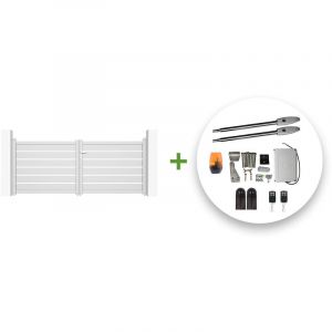 Casanoov - Portail battant électrique vogel 300x120cm blanc + Motorisation tanker B250