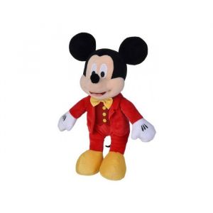 Image de Peluche la souris mickey costume rouge 33 cm - edition speciale - set doudou adulte enfant + carte - pour disney