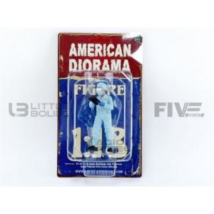 American Diorama Voiture Miniature de Collection 1-18 - FIGURINES Hazmat Crew Figure 4 - White / Blue - 76270