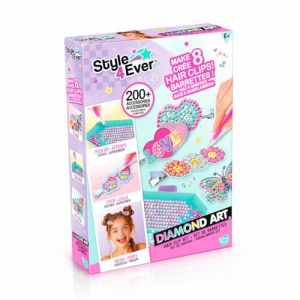 Canal Toys Style 4 Ever Lot Barrettes Diamant'Art - Cr&eacute;er des Superbes Barrettes Customis&eacute;es - Cadeau Enfant de 6 Ans+ - Jouet Loisir Cr&eacute;atif - 8 Barrettes - Activit&eacute; Manuelle Amusante - OFG 334