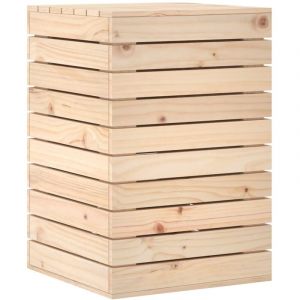 VidaXL Panier à linge 44x44x66 cm bois massif de pin