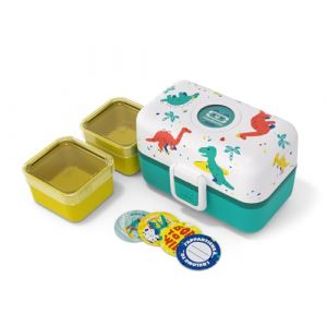 monbento Lunch box &agrave; compartiments pour enfant MB Tresor 800ml Bleu Dino