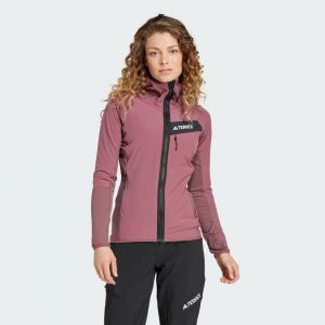 Adidas Veste imperméable à capuche zippé femme Terrex Techrock