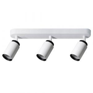 Plafonnier 3 spots orientables IP20 GU10 230V MALGA 3 DUO blanc-noir EDO Solutions