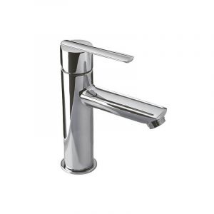 Robinet mitigeur pour lavabo avec bec droit et bonde de vidage fabriqué en laiton avec finition chromée Lex TRES