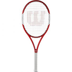 Wilson Raquette de Tennis, Six.One Lite 102, Unisexe, pour Joueurs Interm&eacute;diaires, Taille de Manche L2, Rouge/Gris, WRT73660U2