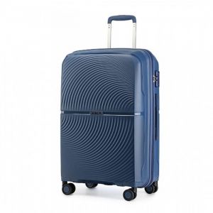 Kono Valise Cabine 76cm Bagage à Main Trolley Rigide Valise de Voyage avec 4 roulettes Doubles Pivotantes et Serrure TSA, 97L, Bleu