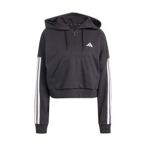 Adidas Essentials Sweat à Capuche 3 Bandes en Tissu éponge avec Fermeture éclair 1/4 pour Femme (1 pièce)