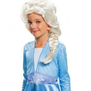 Disney - La Reine des Neige 2 - Perruque Elsa Enfant - Accessoire Costume Officiel DInsey - Cheveux Blond - Taille Unique - Pour D&eacute;guisement - Parfait pour F&ecirc;tes et Cosplay