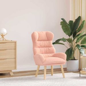 VidaXL Fauteuil relaxant Rose 69 x 74 x 93 cm tissu