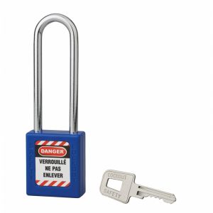 THIRARD Cadenas 40 mm anse acier Ø 6 X 76 mm BLEU