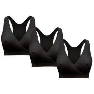 Brassi&egrave;re d'allaitement KEEP COOL - Lot de 3 - Noir - Taille M - Confort pour la Nuit - Soutien Doux pour Maman Allaitante