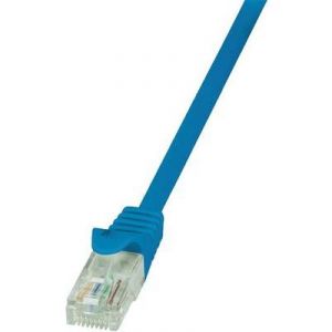 Logilink CP1026U - Câble RJ45 CAT 5e U/UTP 0.50 m bleu