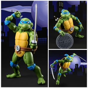 Bandai Figurine TMNT Tortues Ninjas SH Figuarts Léonardo Environ 15 cm