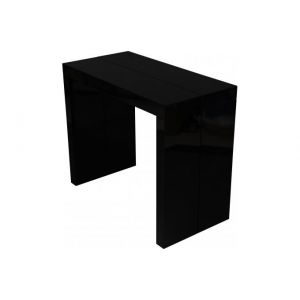 Image de Declikdeco : Console extensible noire 180cm laque MARIE-LINE