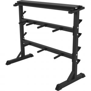 Image de Gorilla Sports Rack de Rangement pour Poids et haltères 30/31mm - Noir ou Blanc