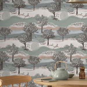 Laura Ashley Papier peint intissé Hartingdon Jade 1005 x 52cm Vert - Vert
