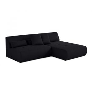 Onyx - canapé modulable d'angle réversible 4 places - en tissu mailles 3D - Noir