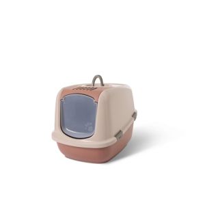 Savic Bac à litière Chat Nestor Jumbo rose - 48,5 x 66,5 x 46,5