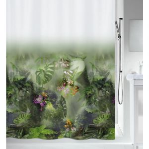 Image de Spirella Rideau de Douche Jungle Vert 180cm