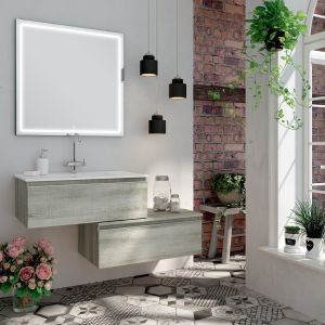 -17% - Cosyneo - Meuble de salle de bain - PENA et miroir Led VELDI - 120cm