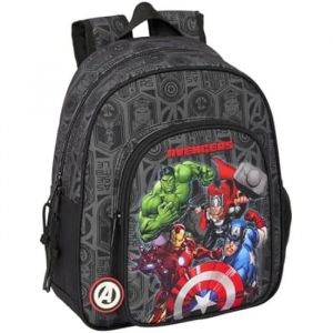 Safta Avengers Vendetta - Sac à dos scolaire pour enfants, idéal pour enfants de différents âges, confortable et polyvalent, qualité et résistance, 27 x 10 x 33 cm, Noir, M, Décontracté