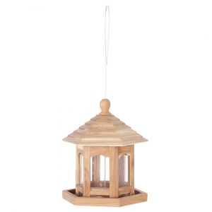 Mangeoire pour oiseaux de ciel en bois d'écorce Duvoplus Texas