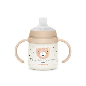 Suavinex Biberon à Anses Wild & Free Night and Day Marron - 150 ml