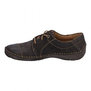 Josef Seibel Femme Chaussures à Lacets Fergey 20, Dame Chaussures Confortables, Chaussure Confort Basse,lacée,Confortable,Gris(Titan),37 EU / 4 UK