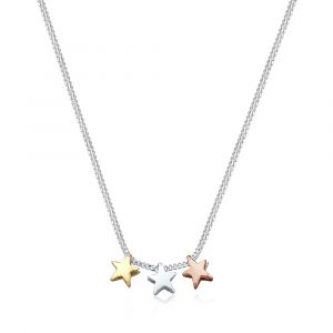 Image de Elli Collier Femme Etoiles Tricolore - (925/1000) Argent